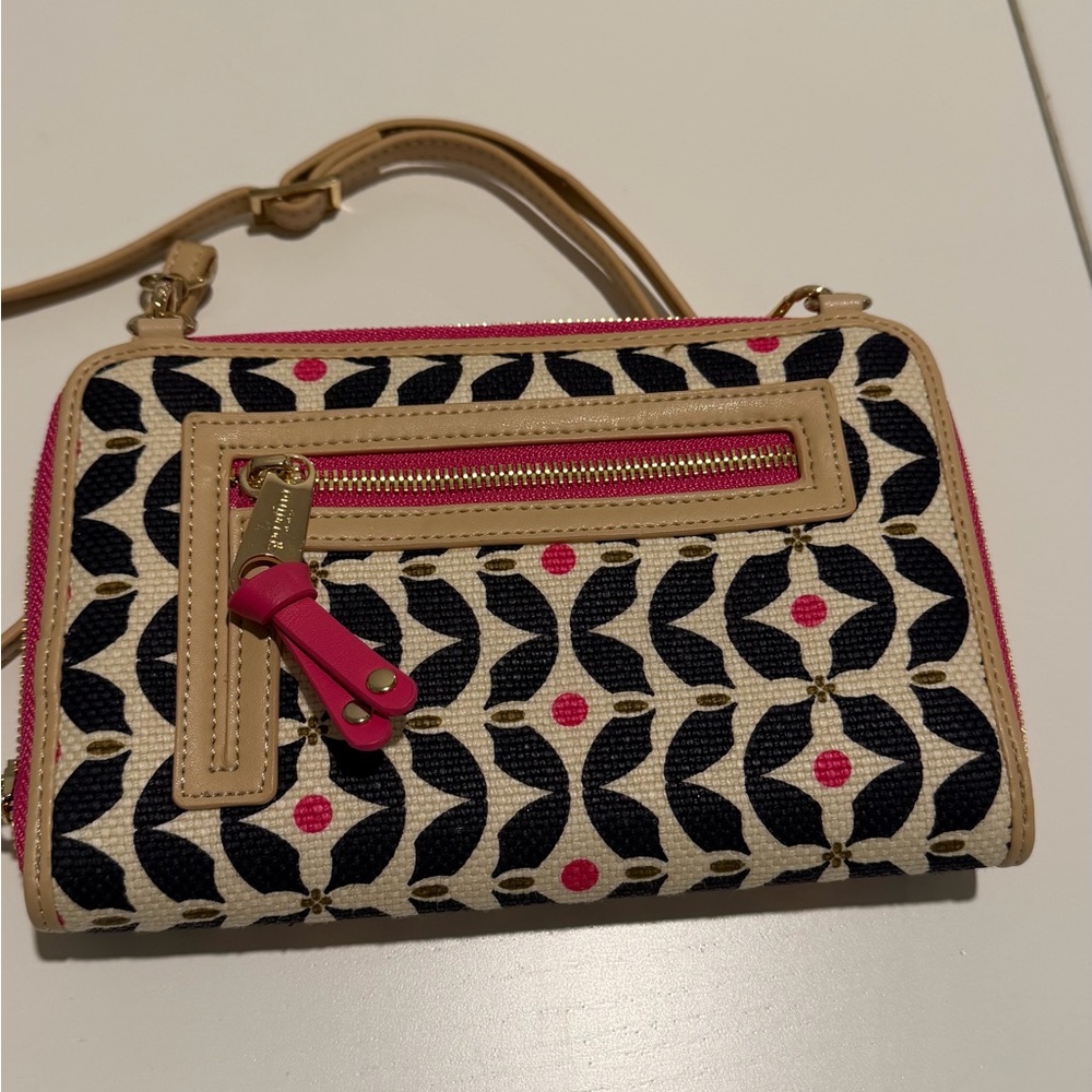 SPARTINA 449 Stylish Tan and Pink Women's Bag